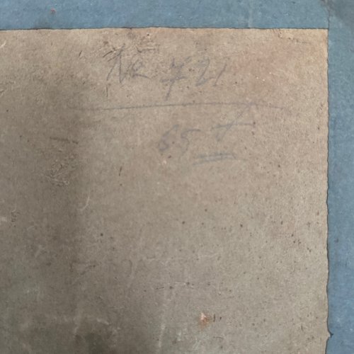Aquarelle  papier scène d'intérieur bourgeois Eugènes Charles Picou XIXe A5687