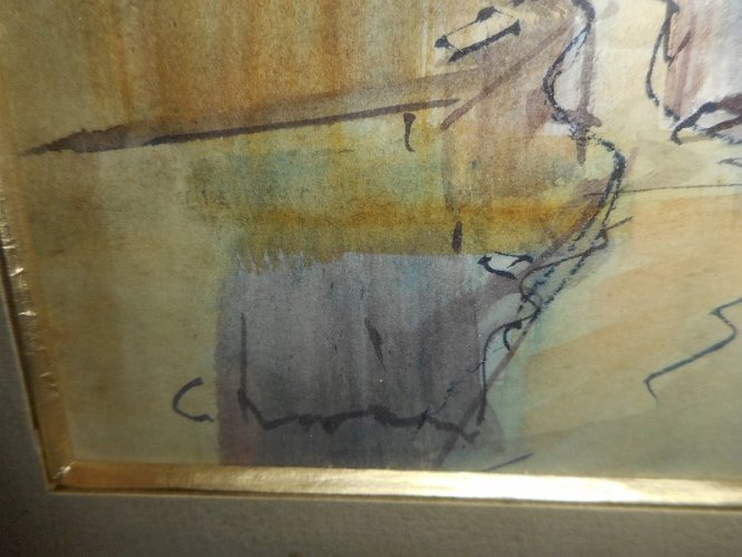 AQUARELLE SIGNEE DECOR DE MARIN N° 1