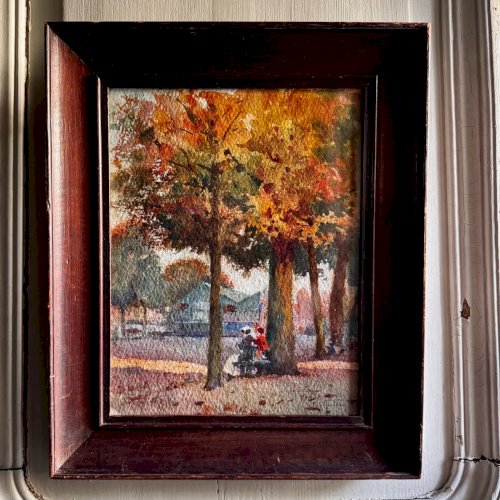 Aquarelle sur papier Cours Saint-Pierre à Nantes par Marcel Guérin A5746