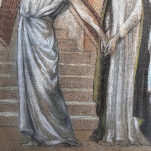 Aquarelle sur papier début XXe d'après le chemin de croix de Vertou A5748