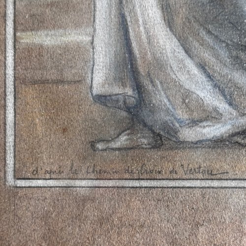 Aquarelle sur papier début XXe d'après le chemin de croix de Vertou A5748