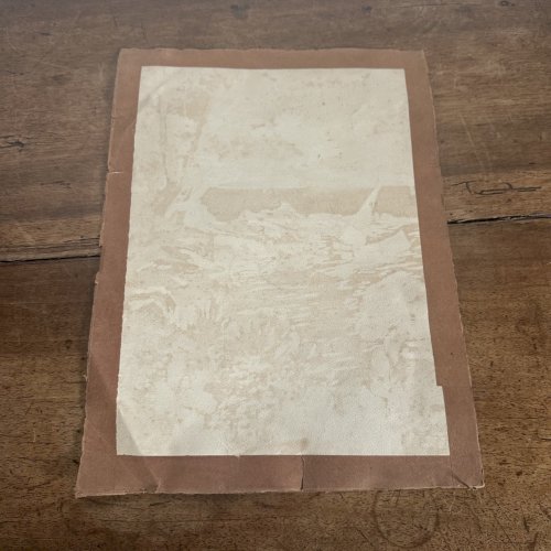 Aquarelle sur papier paysage marin avec bateaux par V apper XXe L1035