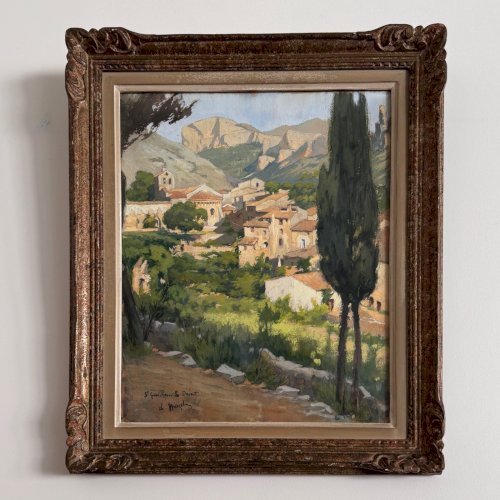 Aquarelle sur papier Saint-Guilheme-le-Désert par Ch. Mazelin XXe A5765