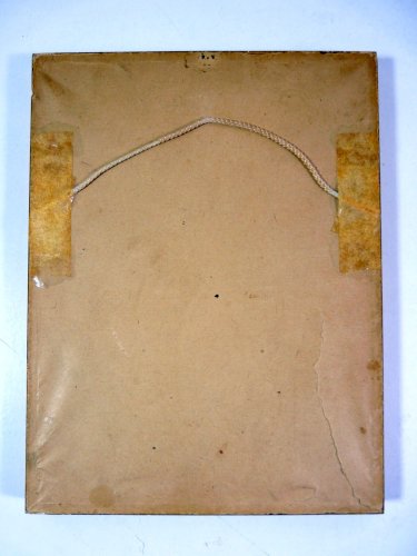 Aquarelle TOUR DU MONDE LA FREGATE LA NOVARA DEVANT L'ILE ST PAUL par SIRON 1873