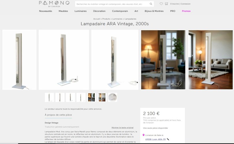 ✨✨✨ARA Nemo - Iconique lampadaire rotatif ARA d'Ilaria Marelli pour NEMO - années 2000’S - état quasi neuf ✨✨✨