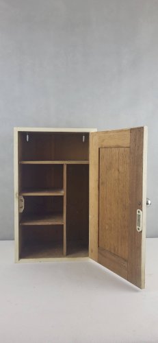 Armoire à Pharmacie / toilette en Bois, 1950s