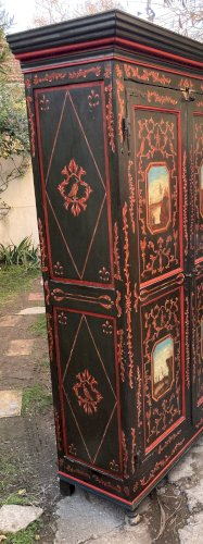 Armoire ancienne peinte dlg armoires d'Uzès XVIIIe