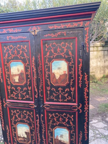 Armoire ancienne peinte dlg armoires d'Uzès XVIIIe