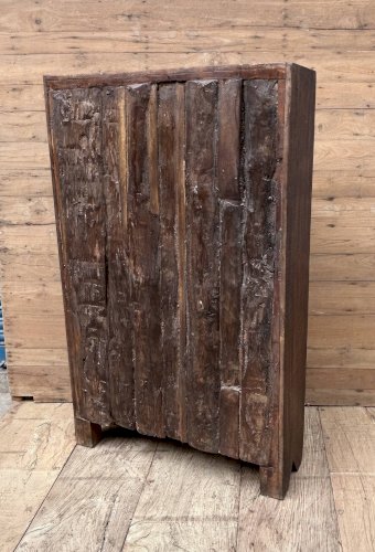 armoire de Bikaner- Rajasthan ciselée en teck birman