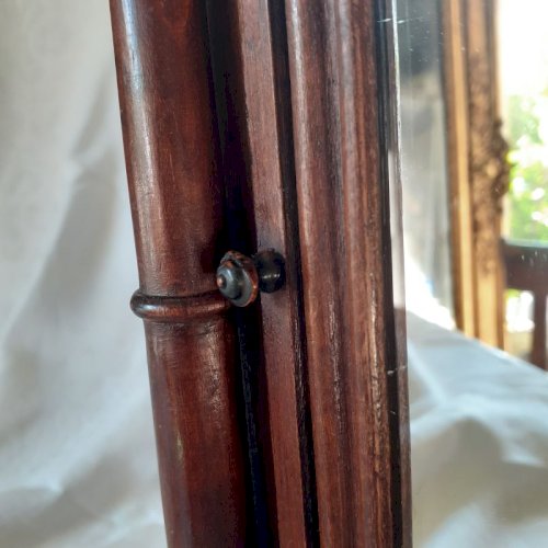 Armoire de poupée ancienne, miroir, à colonnes détachées