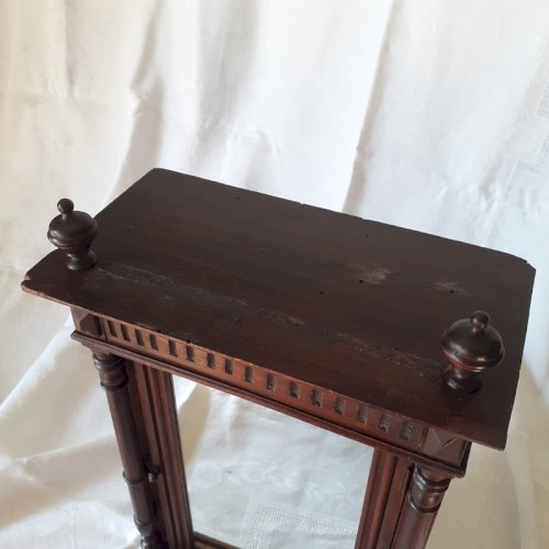 Armoire de poupée ancienne, miroir, à colonnes détachées