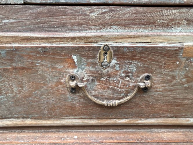 armoire rajasthanaise en teck birman avec patine dorigine