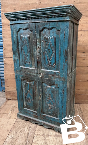 armoire rajasthanaise en teck birman avec patine dorigine