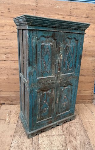 armoire rajasthanaise en teck birman avec patine dorigine