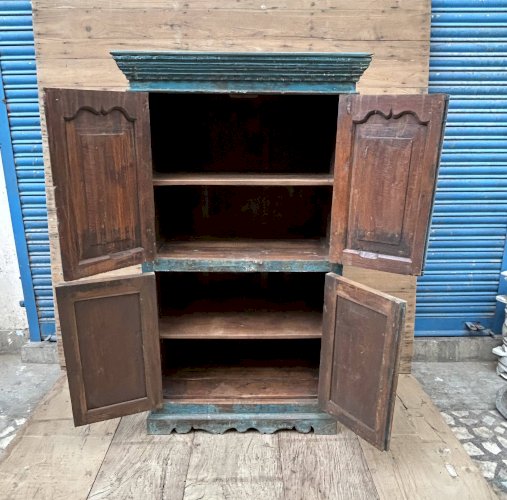 armoire rajasthanaise en teck birman avec patine dorigine