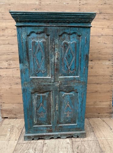 armoire rajasthanaise en teck birman avec patine dorigine