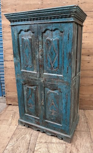 armoire rajasthanaise en teck birman avec patine dorigine