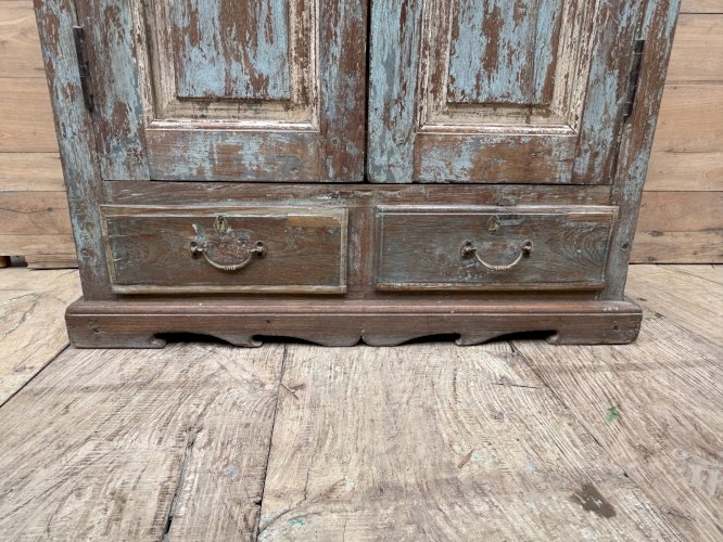 armoire rajasthanaise en teck birman avec patine dorigine