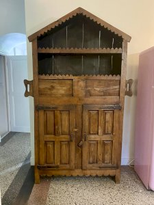Rustic Wabi-Sabi wardrobe in solid beech.