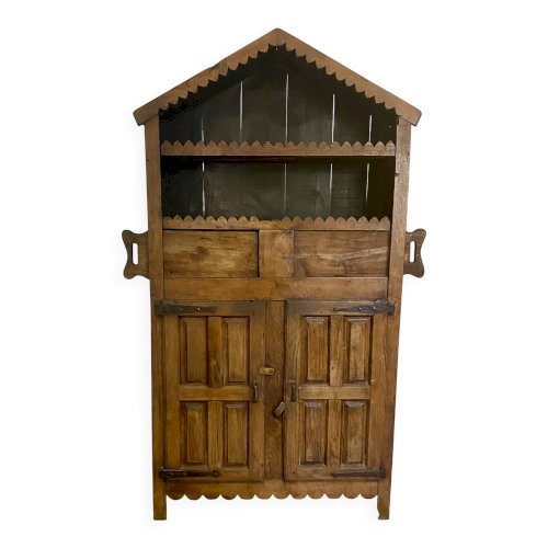 Armoire rustique Wabi-Sabi en hêtre massif.