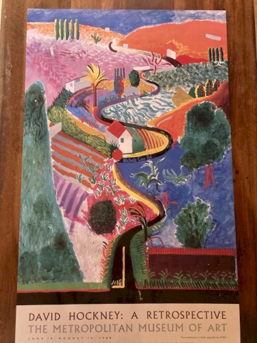 Art Affiche David Hockney Peinture Peintre 1988 Nichols Cyn Rd Metropolitan XXe