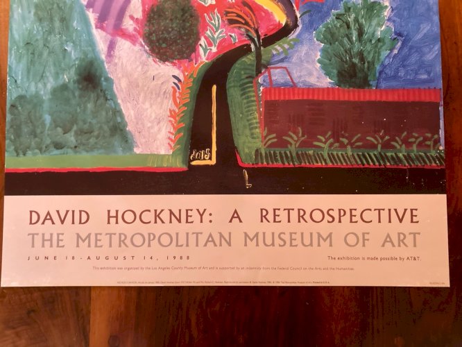 Art Affiche David Hockney Peinture Peintre 1988 Nichols Cyn Rd Metropolitan XXe