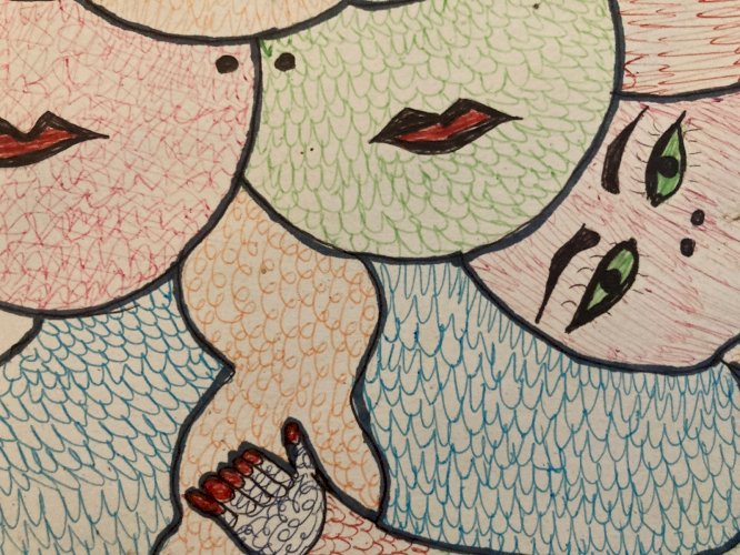 Art Brut Dessin Stylo Essaouira Mustapha Asmah Expressionniste Naïf Maroc 2000