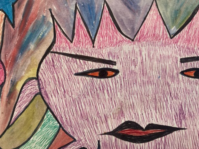 Art Brut Dessin Stylo Essaouira Mustapha Asmah Mu Expressionniste Maroc Naïf