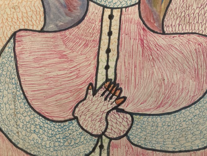 Art Brut Dessin Stylo Essaouira Mustapha Asmah Mu Expressionniste Naïf Maroc