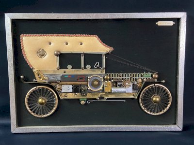 Art d'assemblage  "Junk Art" à partir d'éléments matériaux industriels Ford T