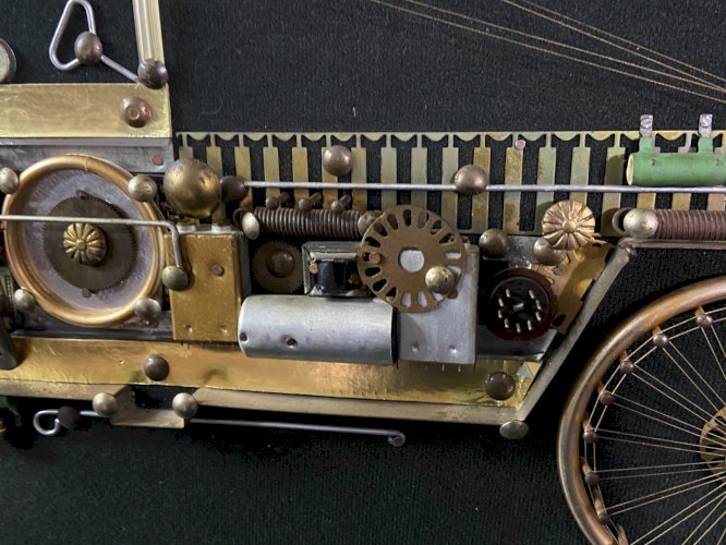 Art d'assemblage  "Junk Art" à partir d'éléments matériaux industriels Ford T