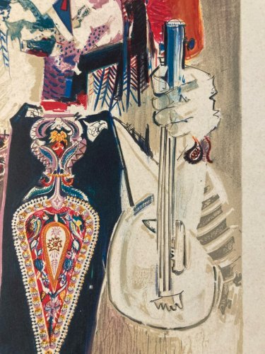 Art Lithographie Bernard LORJOU (1908-1986) L’assassinat de Sharon Tate Portrait