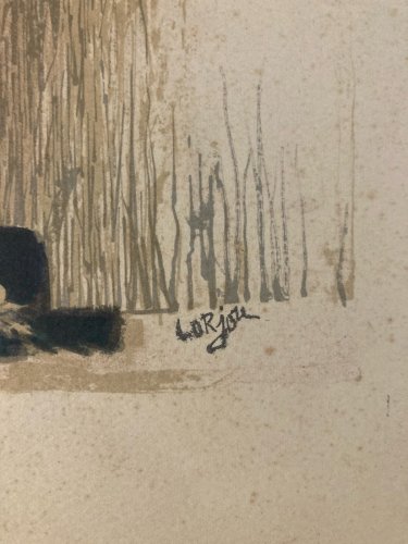 Art Lithographie Bernard LORJOU (1908-1986) L’assassinat de Sharon Tate Portrait