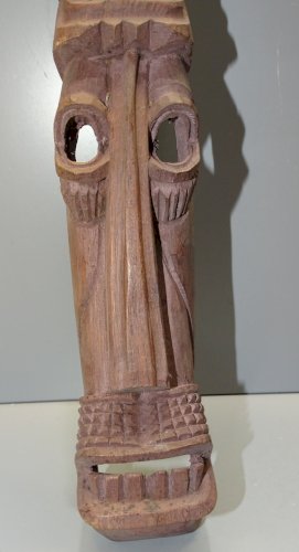 -ART PRIMITIF ART AFRICAIN GRAND MASQUE DECORATIF  BOIS COLLECTION AFRIQUE   D