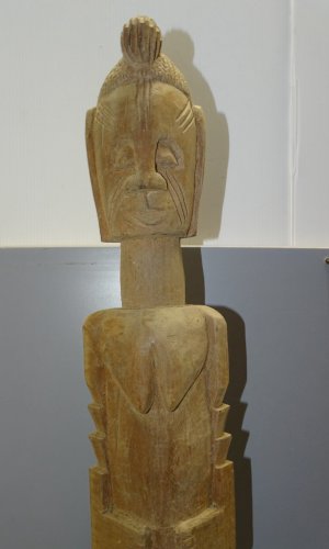 -ART PRIMITIF ART AFRICAIN GRAND SUJET STATUE  BOIS COLLECTION AFRIQUE   D