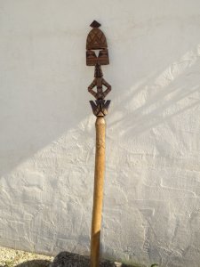 -ART TRIBAL ANCIEN SCEPTRE BATON DE COMMANDEMENT DE CHEF  de TRIBU AFRIQUE  D