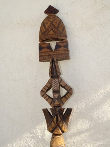 -ART TRIBAL ANCIEN SCEPTRE BATON DE COMMANDEMENT DE CHEF  de TRIBU AFRIQUE  D