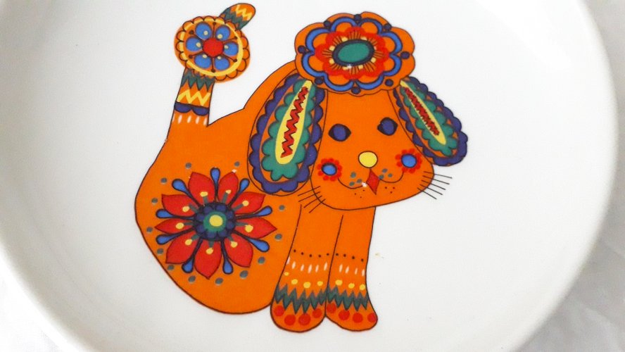 Assiette à bouillie pour bébé vintage