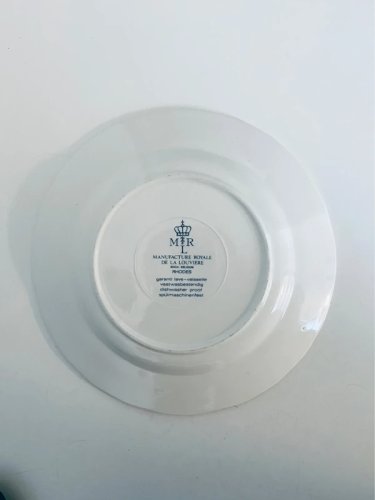 Assiette à dessert Boch Frères La Louvière - Modèle Rhodes - 19,5 cm
