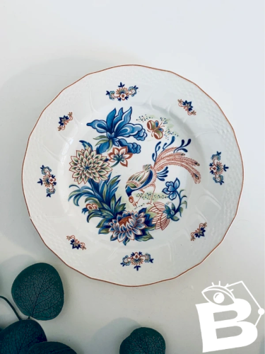 Assiette à dessert Boch Frères La Louvière - Modèle Rhodes - 19,5 cm