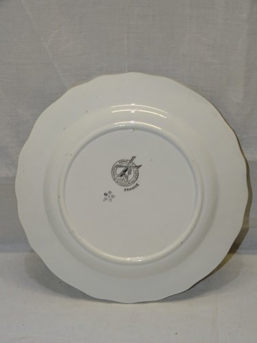 -ASSIETTE A DESSERT CERAMIQUE MOULIN DES LOUPS HAMAGE ANCIENNE MOIS d'AVRIL   D