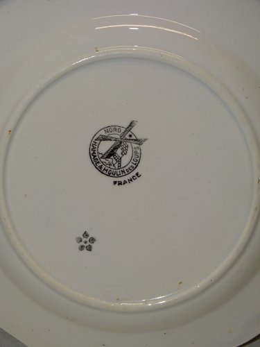-ASSIETTE A DESSERT CERAMIQUE MOULIN DES LOUPS HAMAGE ANCIENNE MOIS de MAI   D