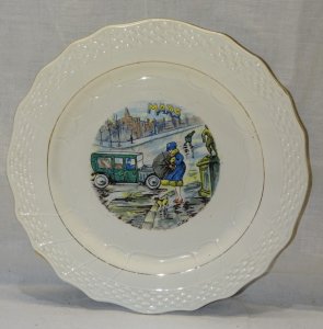 DESSERT PLATE CERAMIC MOULIN DES LOUPS HAMAGE ANCIENT MARCH D