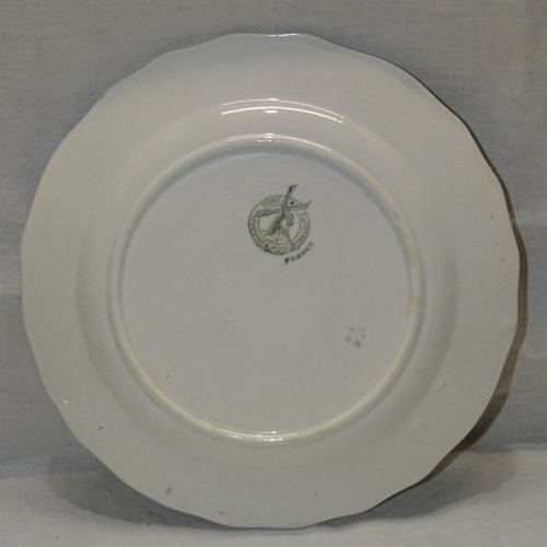 -ASSIETTE A DESSERT CERAMIQUE MOULIN DES LOUPS HAMAGE ANCIENNE MOIS FEVRIER    D