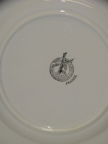 -ASSIETTE A DESSERT CERAMIQUE MOULIN DES LOUPS HAMAGE ANCIENNE MOIS  JUILLET   D