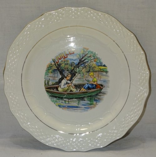 -ASSIETTE A DESSERT CERAMIQUE MOULIN DES LOUPS HAMAGE ANCIENNE MOIS  JUILLET   D