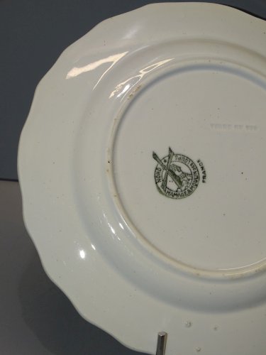 -ASSIETTE A DESSERT CERAMIQUE MOULIN DES LOUPS HAMAGE terre de fer MOIS AVRIL  D