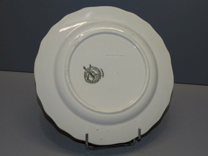 -ASSIETTE A DESSERT CERAMIQUE MOULIN DES LOUPS HAMAGE terre de fer MOIS AVRIL  D
