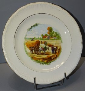 -DESSERT PLATE SAINT AMANDINOISE CERAMIC (unmarked) AUGUST D