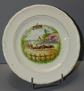 - DESSERT PLATE SAINT AMANDINOISE CERAMIC (unmarked) JUNE D